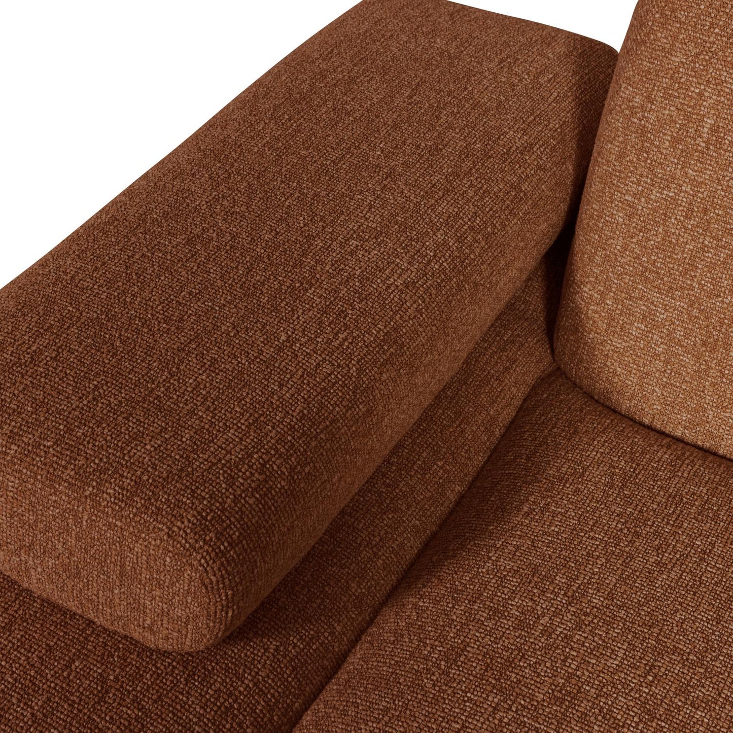 WOOOD Mojo chaise longue bank arm links bouclé Roestbruin Melange