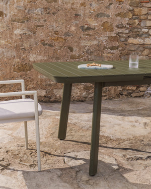 Kave Home Izola tuintafel uitschuifbaar rechthoek 185x100 cm Green