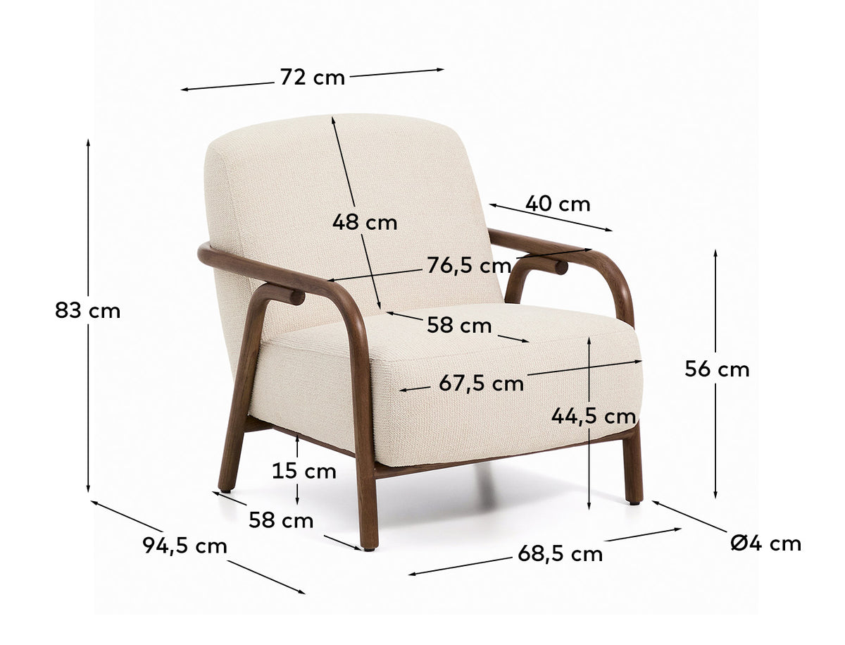 Kave Home Sylo fauteuil chenille Beige
