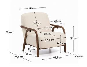 Kave Home Sylo fauteuil chenille Beige