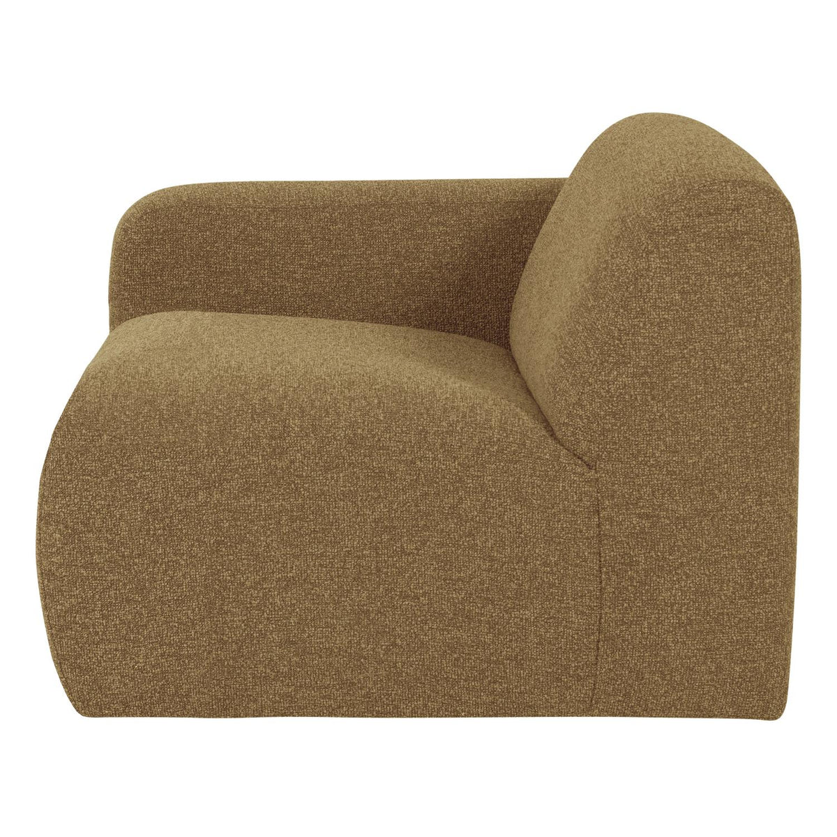 WOOOD Mojo Base 1-zits bank arm links bouclé Geel/Bruin