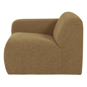 WOOOD Mojo Base 1-zits bank arm links bouclé Geel/Bruin