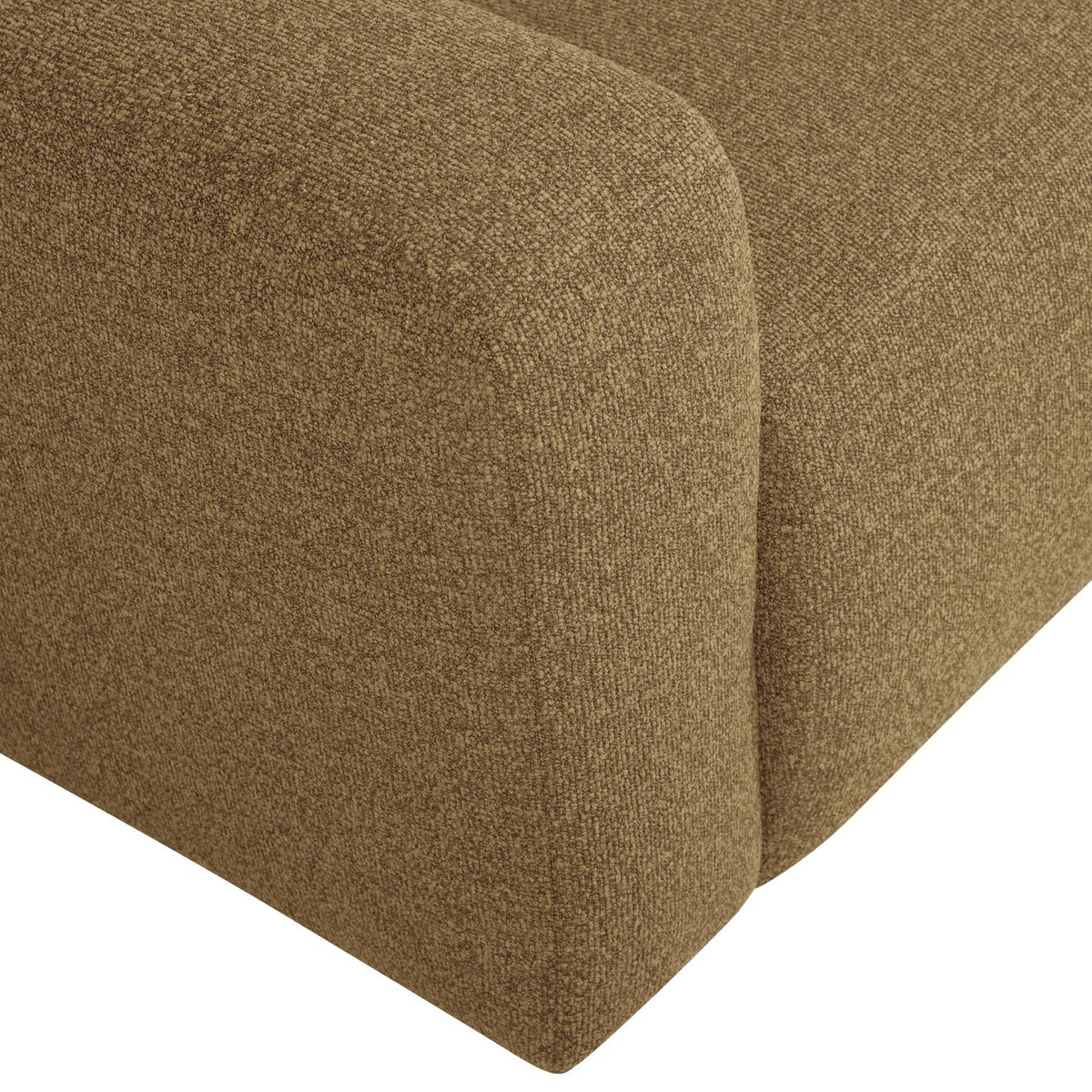 WOOOD Mojo Base 1-zits bank arm links bouclé Geel/Bruin