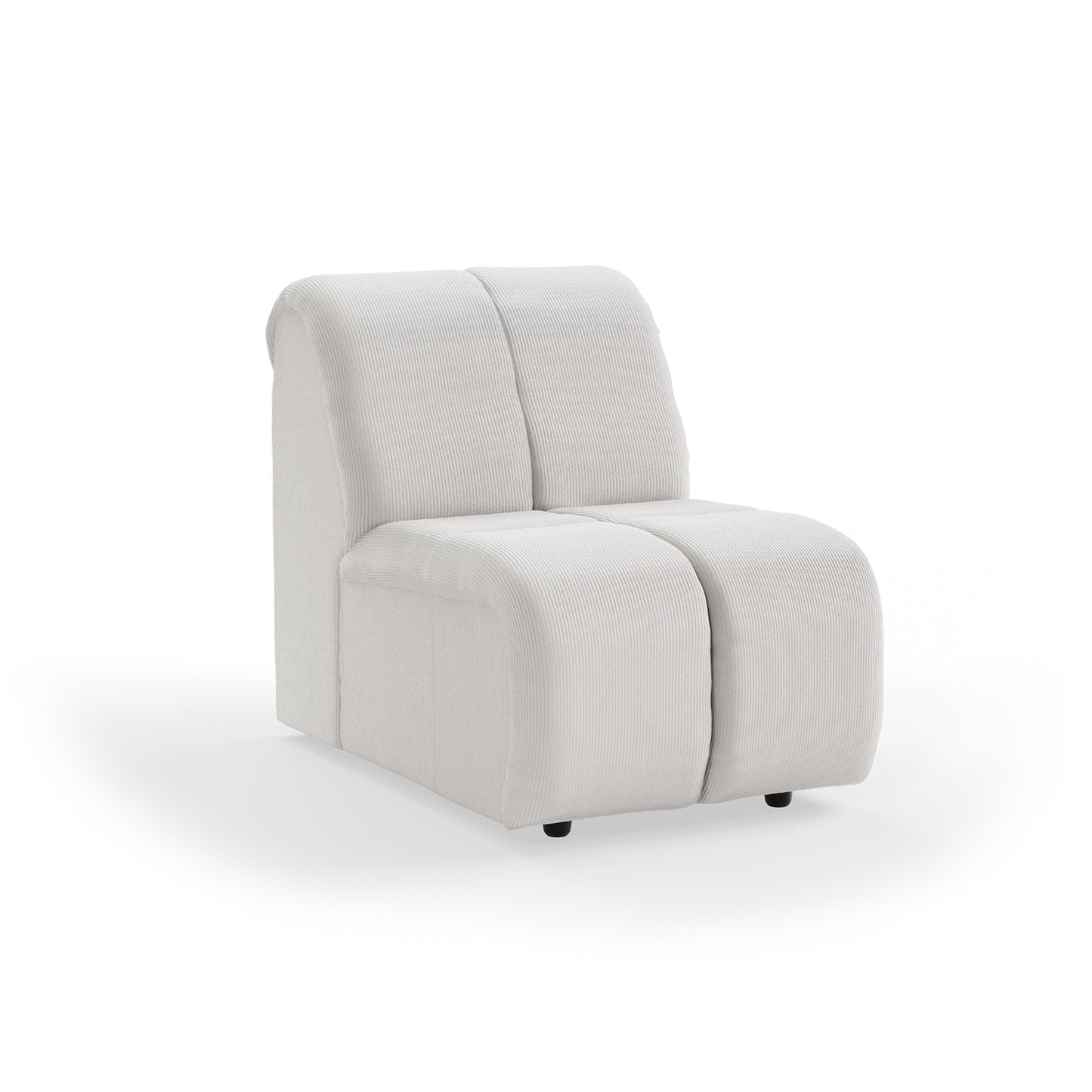 HKliving Wave bank middle small Corduroy Rib Cream