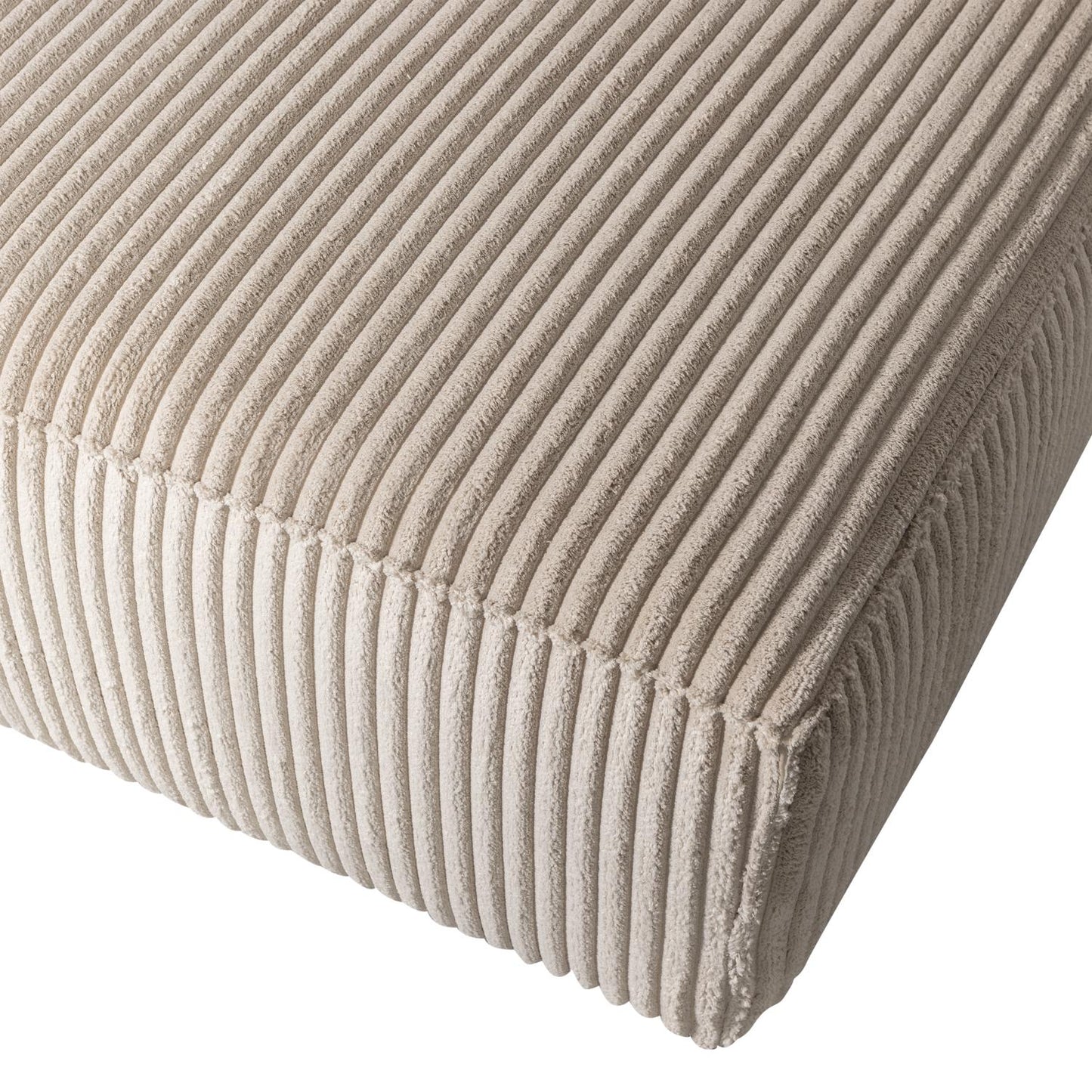 WOOOD Bean chaise longue bank rechts Ribstof Travertin