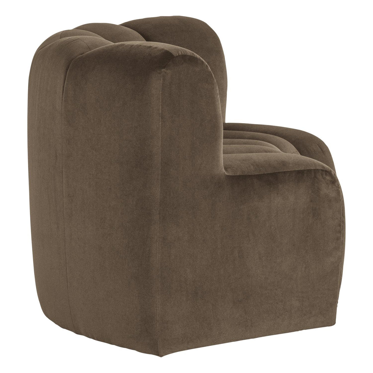 WOOOD Mojo eetbank halfronde hoek rugleuning velvet Taupe