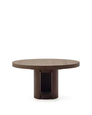 Kave Home Artis eettafel uitschuifbaar rond Ø150 Dark brown