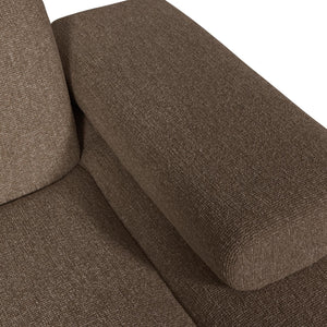 WOOOD Mojo chaise longue bank arm rechts bouclé Bruin Melange