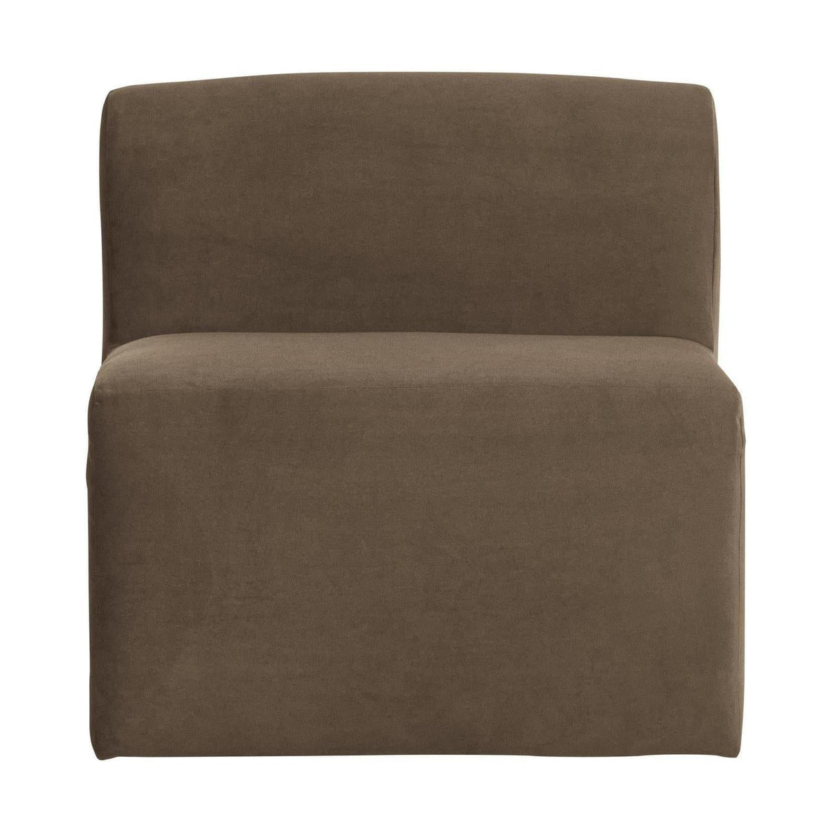 WOOOD Mojo Base eetkamerbank 84 cm met rugleuning velvet Taupe