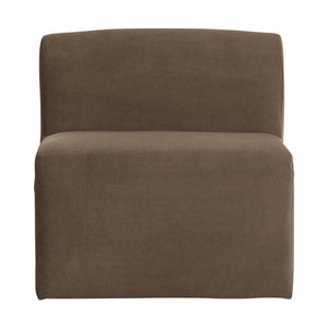 WOOOD Mojo Base eetkamerbank 84 cm met rugleuning velvet Taupe