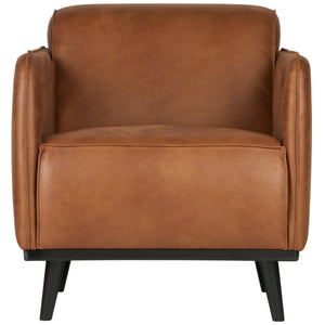 WOOOD Statement fauteuil met arm Ecoleer Cognac
