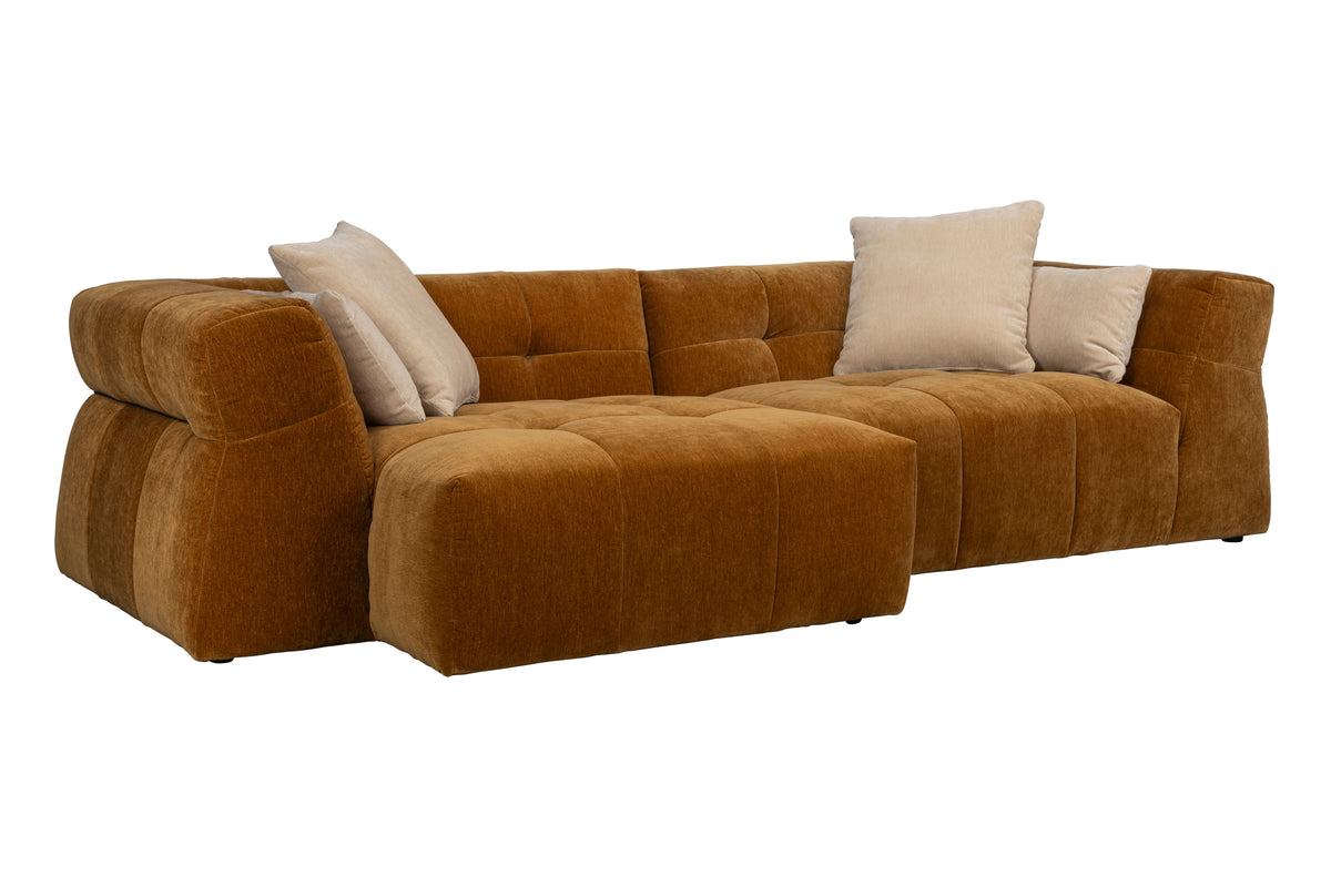 Dutchbone Hodge bank Chaise Longue links Okergeel