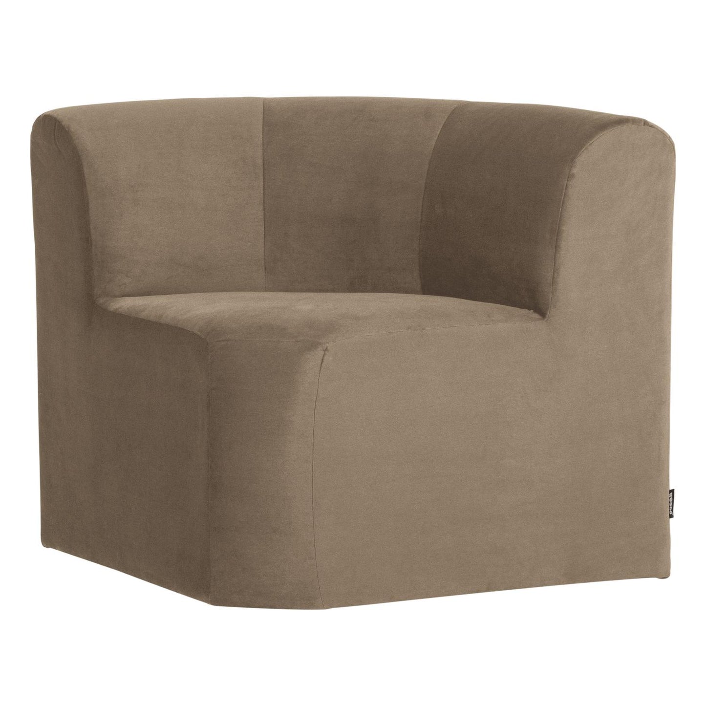 WOOOD Mojo Base eetbank hoek met rugleuning velvet Khaki