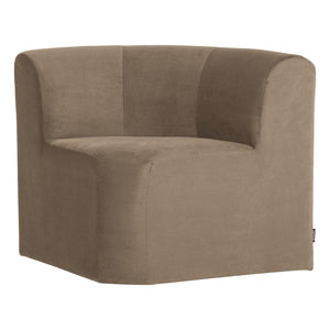 WOOOD Mojo Base eetbank hoek met rugleuning velvet Khaki