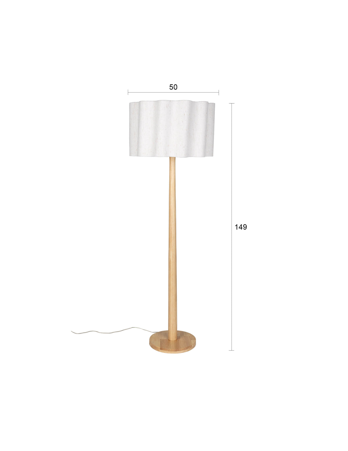 Dutchbone Scallop vloerlamp Naturel