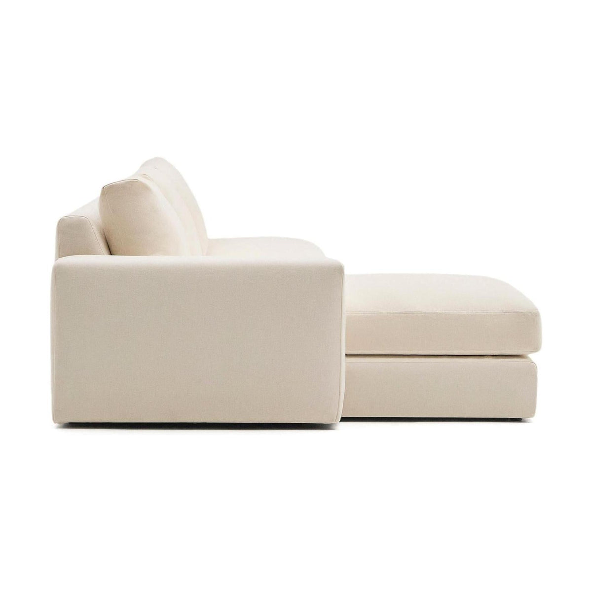 Kave Home Alea 5-zitsbank met chaise longue links Ecru