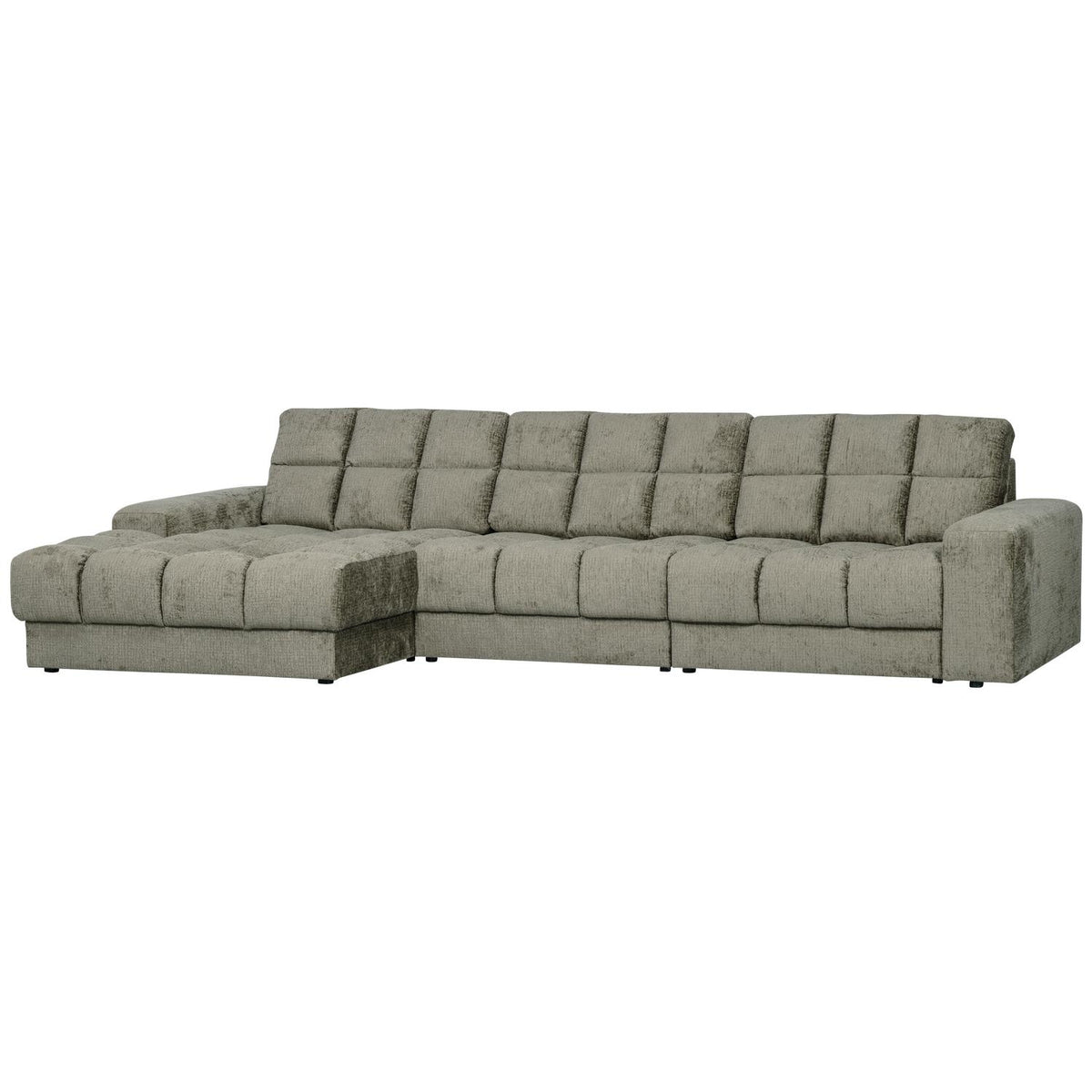 WOOOD Second Date chaise longue bank links structure velvet Frost