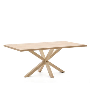 Kave Home Argo eettafel rechthoek 200x100 cm Natural/Natural