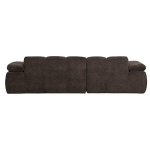 WOOOD Mojo chaise longue bank links ribstof Bruin