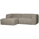 WOOOD Bean chaise longue bank links Grove Melange Travertin