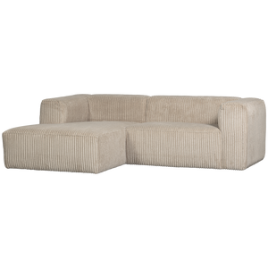 WOOOD Bean chaise longue bank links Ribstof Travertin