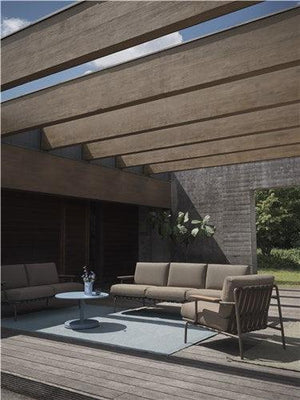 Muuto Settle 2-zits tuinbank Ribbed Weave 5/Taupe