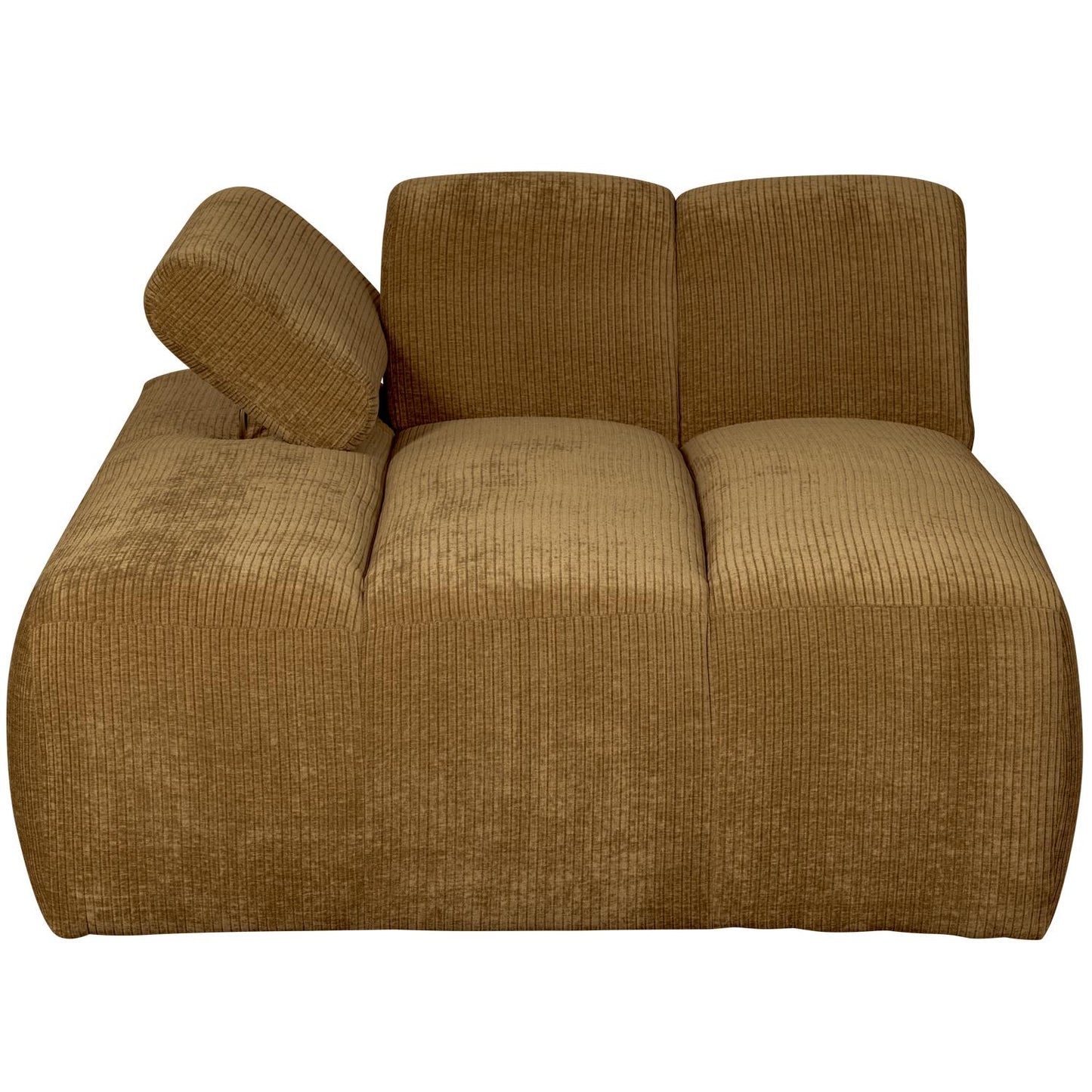 WOOOD Mojo chaise longue bank arm links ribstof Honinggeel