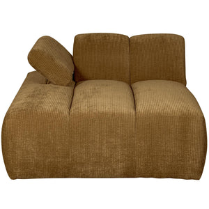WOOOD Mojo chaise longue bank arm links ribstof Honinggeel