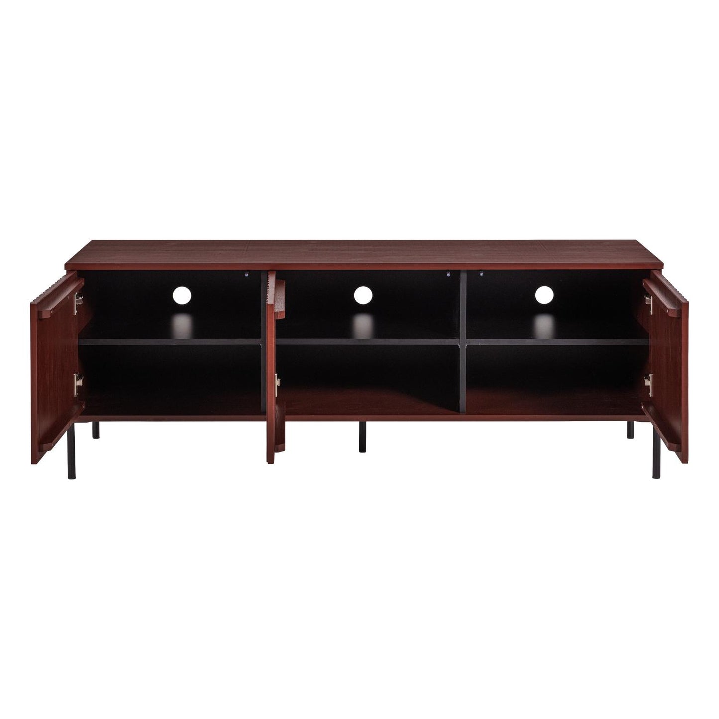 WOOOD New Gravure tv-meubel 150 cm Bordeauxrood