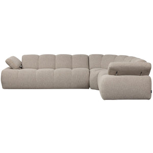 WOOOD Mojo hoekbank rechts bouclé Beige Melange