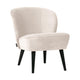 WOOOD Sara fauteuil velvet Off-White