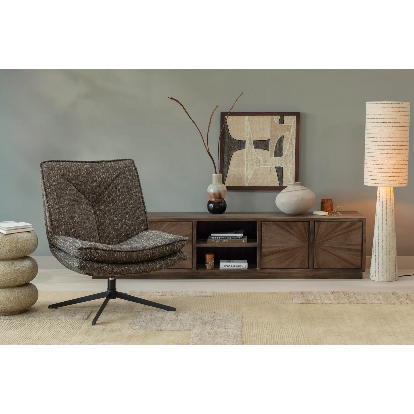 WOOOD Laurel bijzettafel Beige