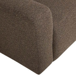 WOOOD Mojo Base 1-zits bank arm links bouclé Bruin
