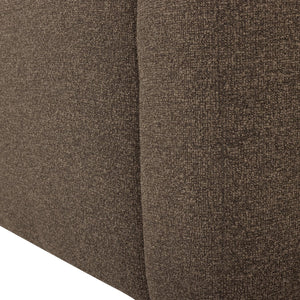 WOOOD Mojo Base 1-zits bank arm links bouclé Bruin