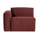 WOOOD Mojo Base 1-zits bank arm links  velvet Kastanjebruin