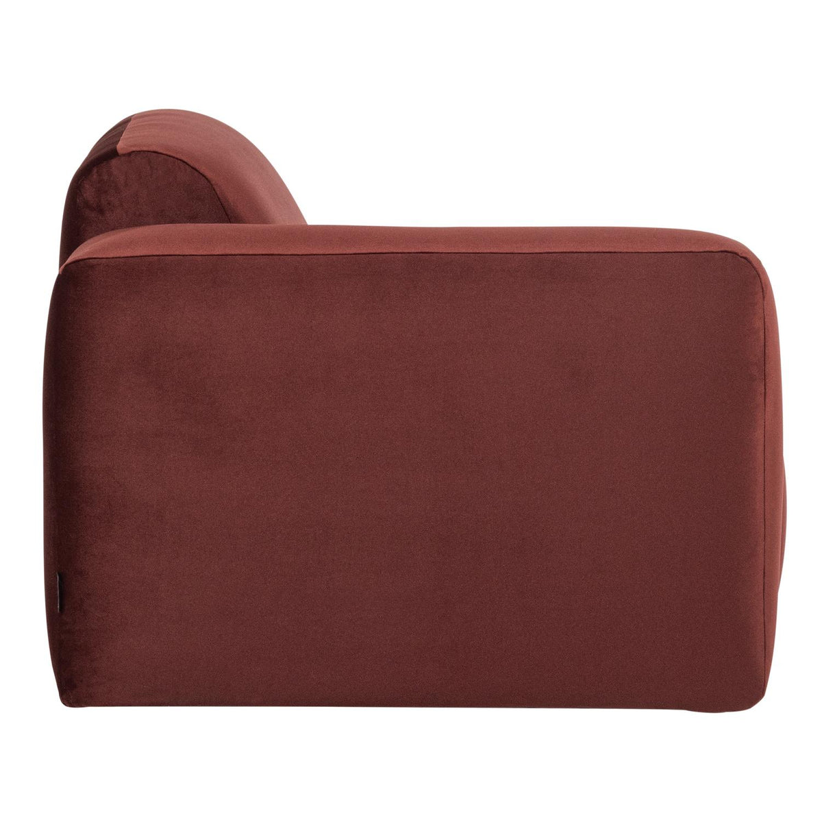 WOOOD Mojo Base 1-zits bank arm links  velvet Kastanjebruin