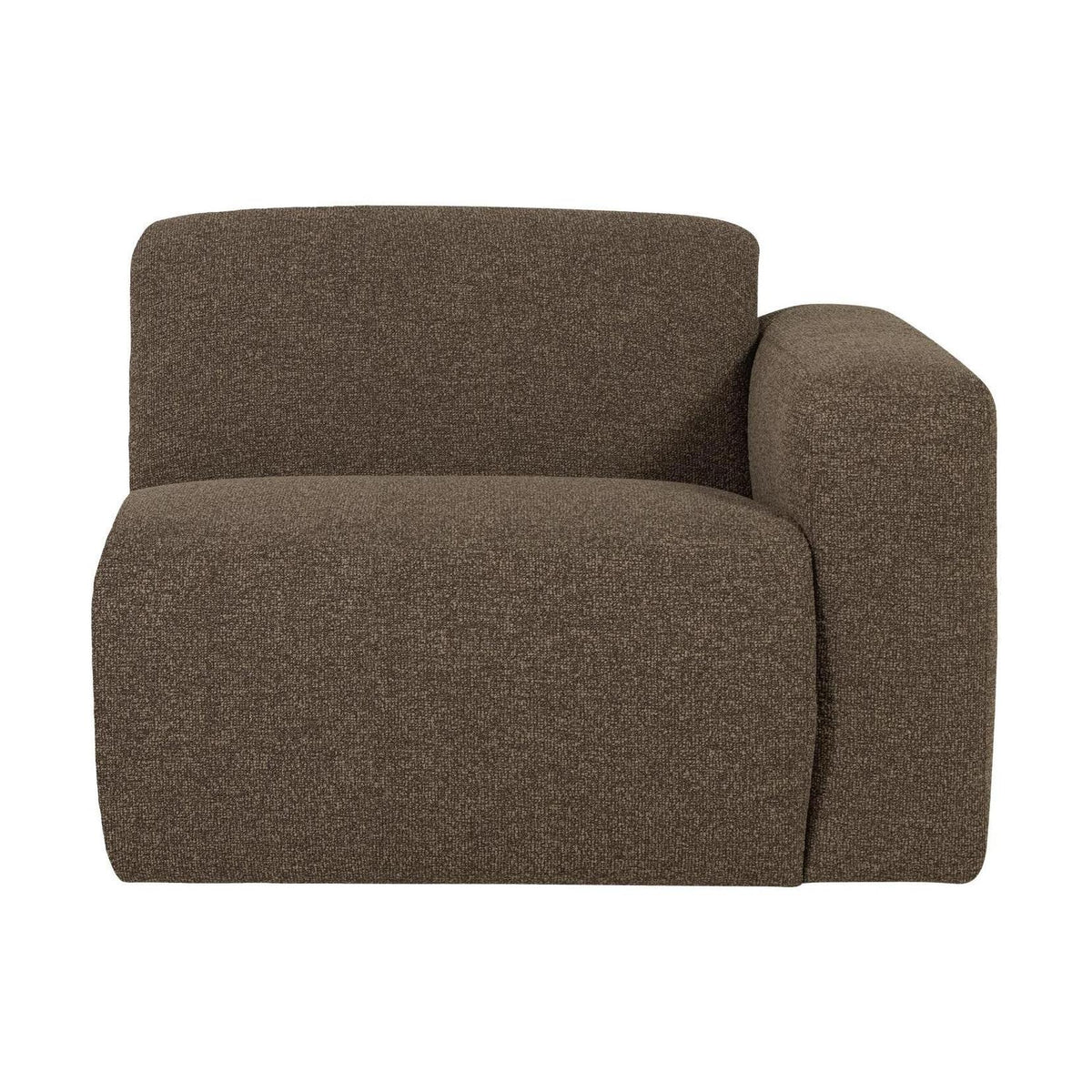 WOOOD Mojo Base 1-zits bank arm rechts bouclé Bruin