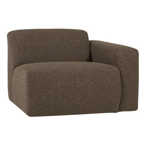WOOOD Mojo Base 1-zits bank arm rechts bouclé Bruin