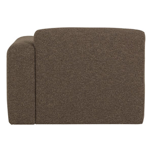 WOOOD Mojo Base 1-zits bank arm rechts bouclé Bruin