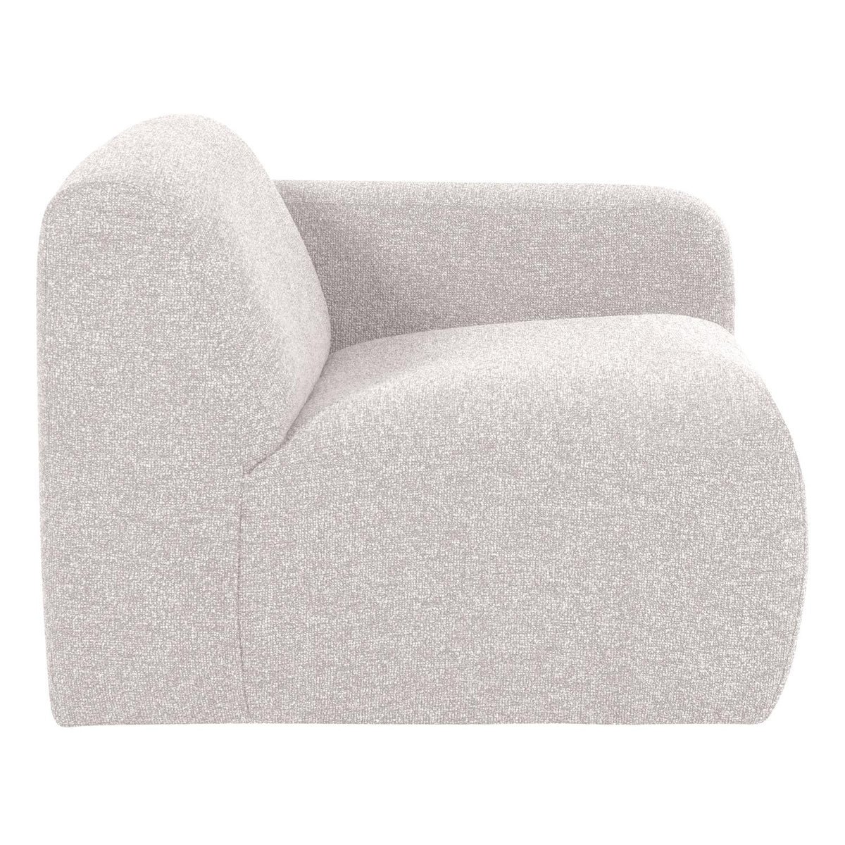 WOOOD Mojo Base 1-zits bank arm rechts bouclé Ecru