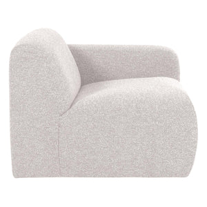 WOOOD Mojo Base 1-zits bank arm rechts bouclé Ecru