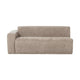WOOOD Mojo Base 2-zits bank arm links wollig Donkerzand