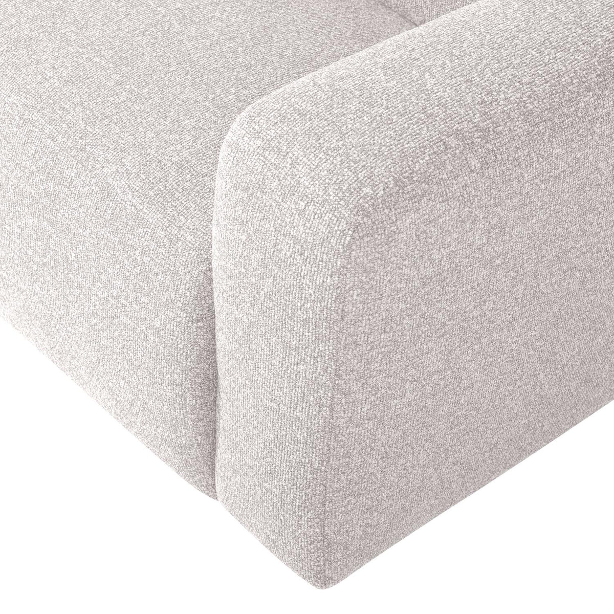 WOOOD Mojo Base 2-zits bank arm rechts bouclé Ecru