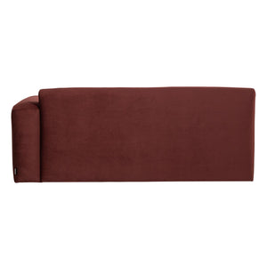 WOOOD Mojo Base 2-zits bank arm rechts velvet Kastanjebruin