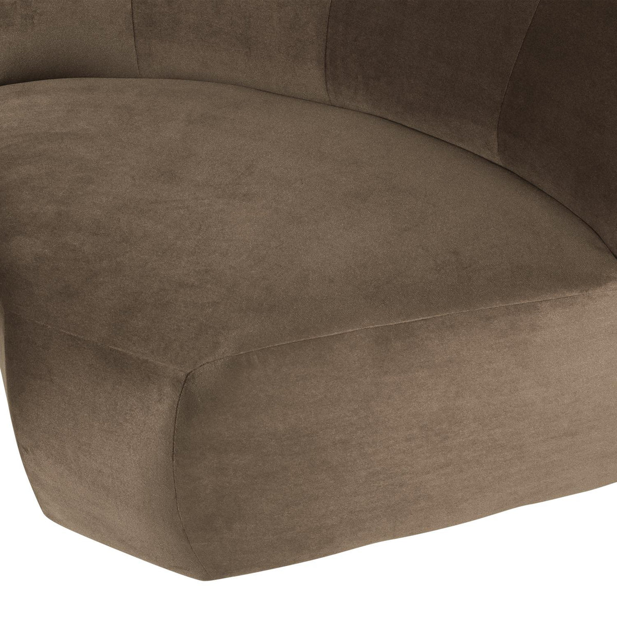 WOOOD Mojo Base bank hoekelement rond velvet Taupe
