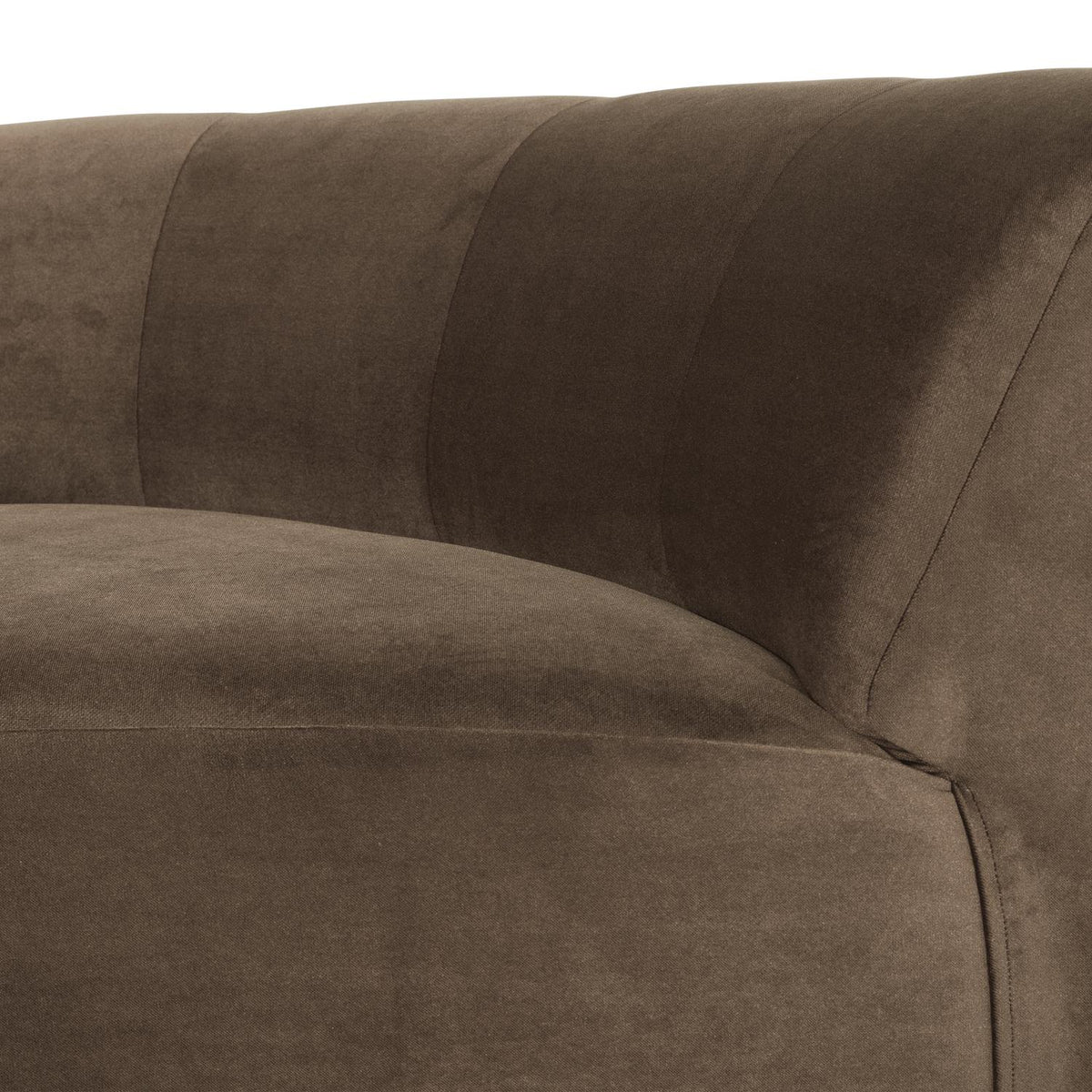 WOOOD Mojo Base bank hoekelement rond velvet Taupe