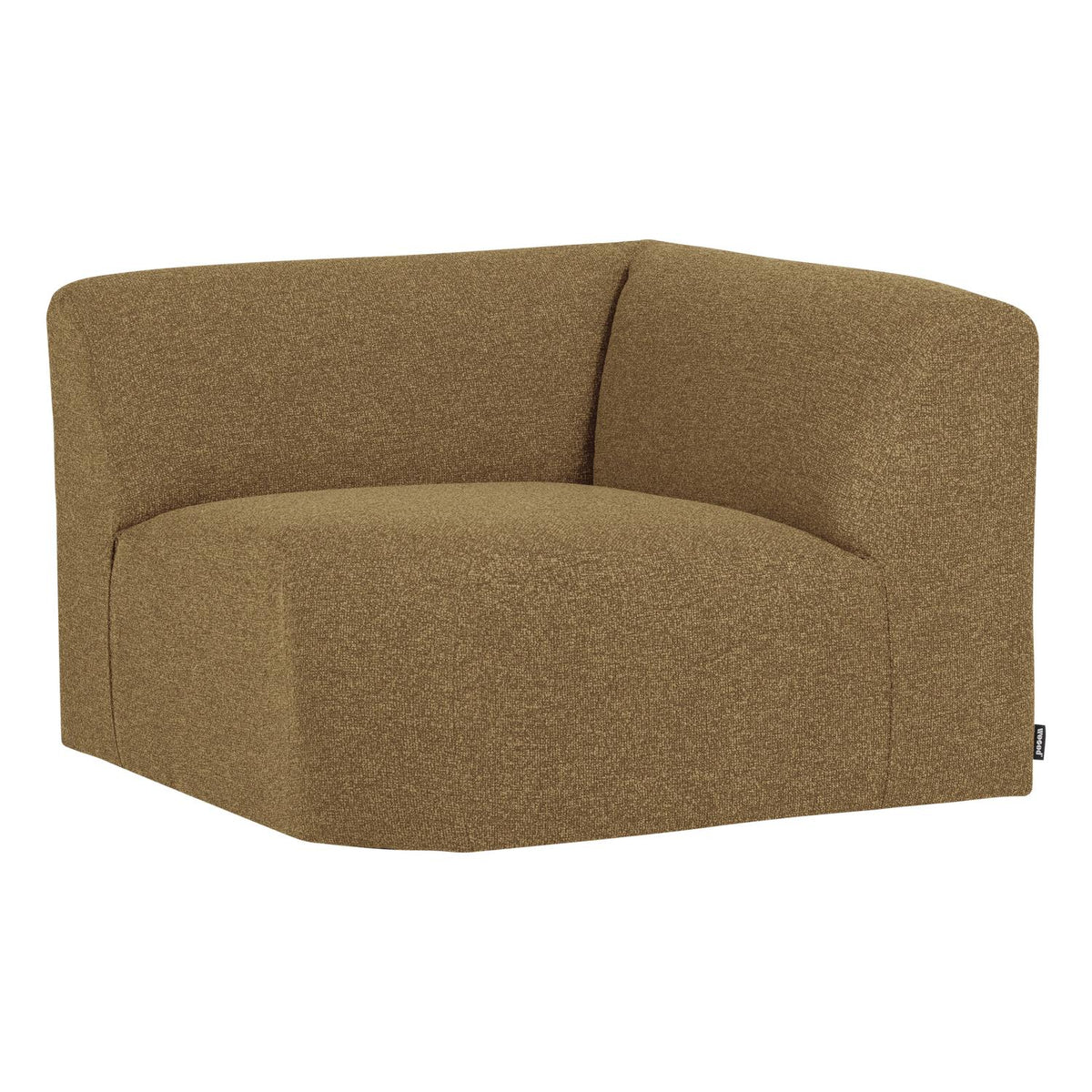WOOOD Mojo Base bank hoekelement recht bouclé Geel/Bruin