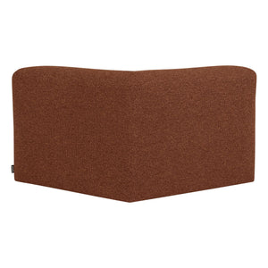 WOOOD Mojo Base bank hoekelement recht bouclé Roestbruin Melange