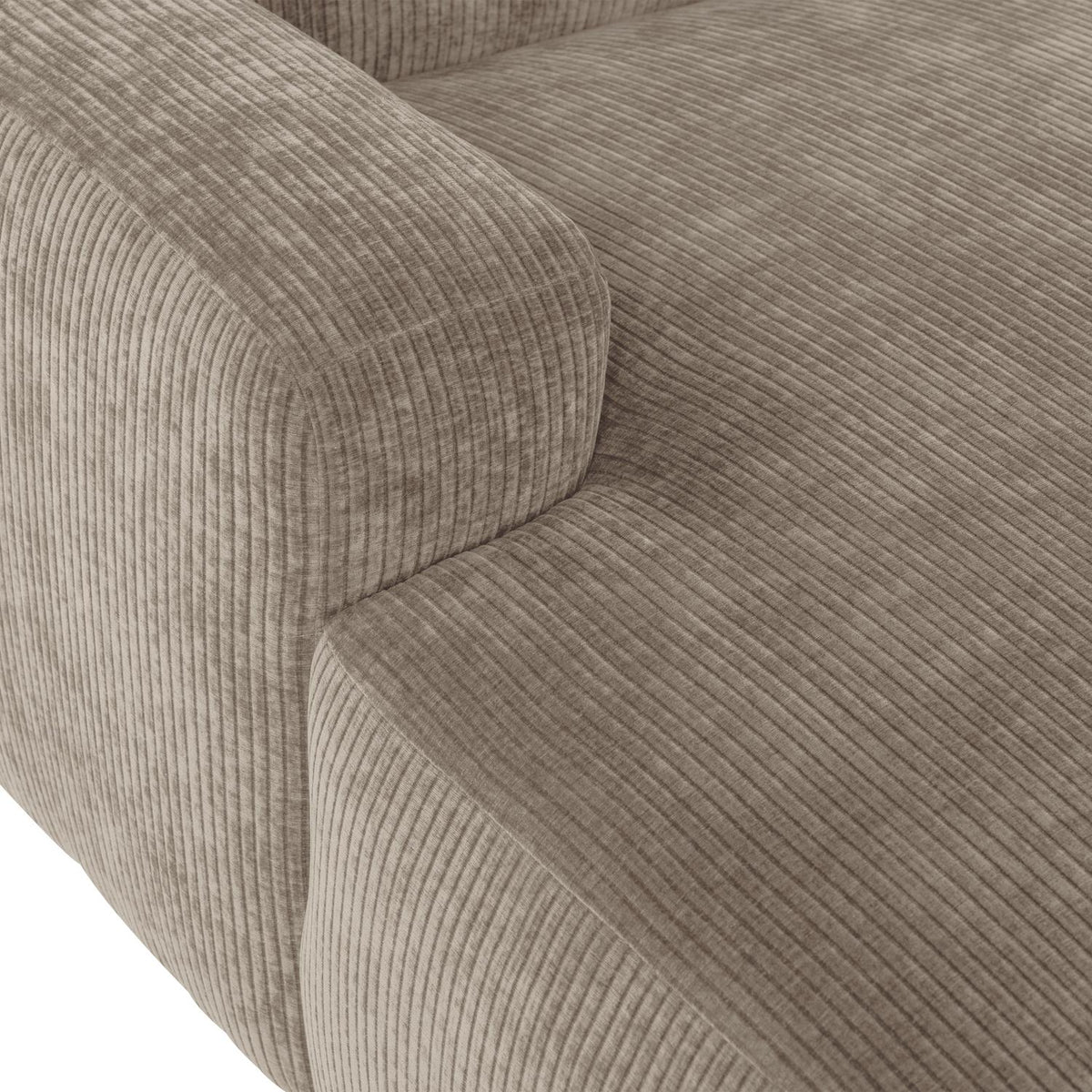 WOOOD Mojo Base chaise longue bank arm links rib Donkerzand