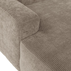 WOOOD Mojo Base chaise longue bank arm links rib Donkerzand
